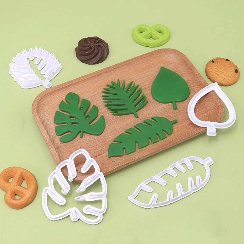 Monstera Deliciosa Palm Leaf Cutter Gum Paste Flowers Cake Decorating Cutter Fondant Mold Sugar Tools