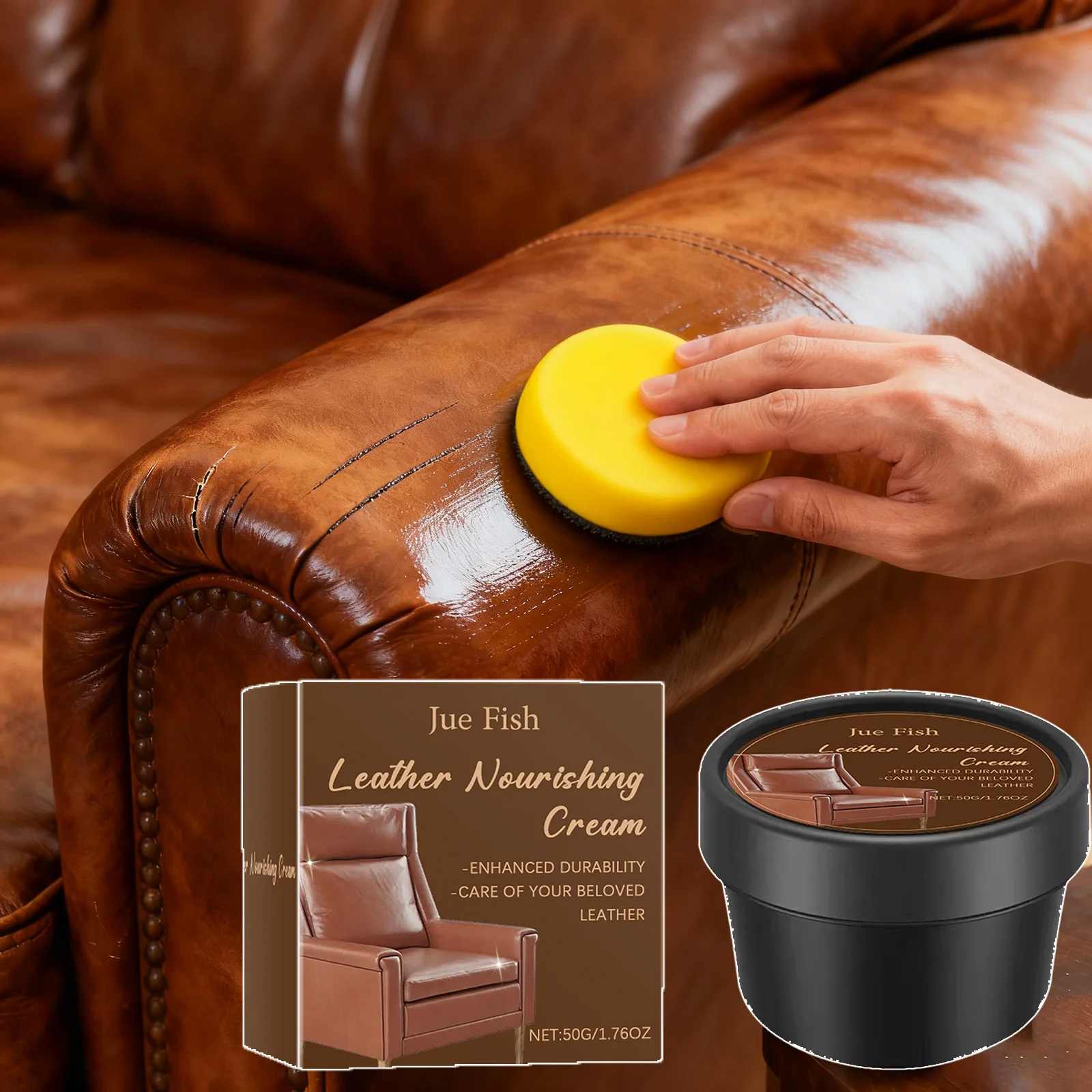 Universal Leather Scratch Repair Paste For Sofa, Car Seat, Jacket, Bag, Shoe Easy DIY Leather Restoration Kit Maintenance Cream