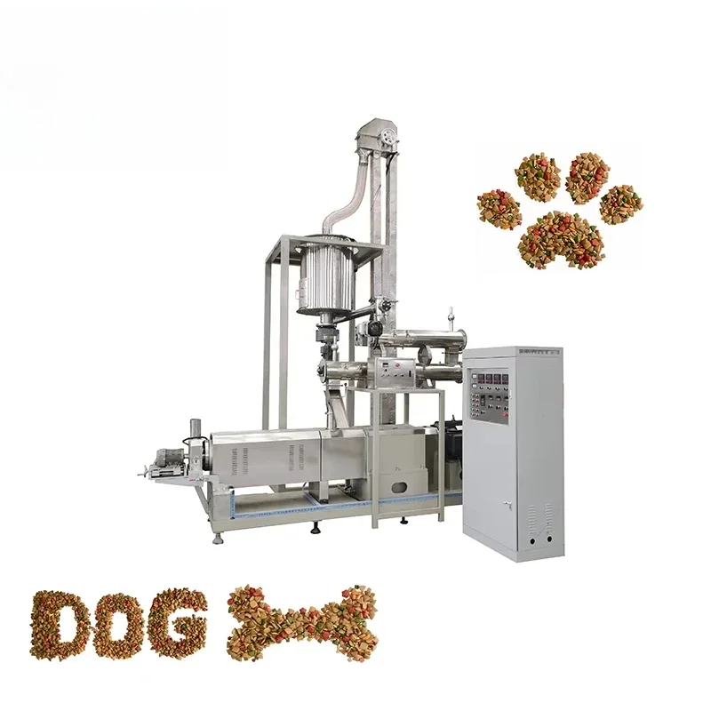 150 - 2000 kg / hr Dog Food Cat Food Extruder Pet Food Feed Processing Line