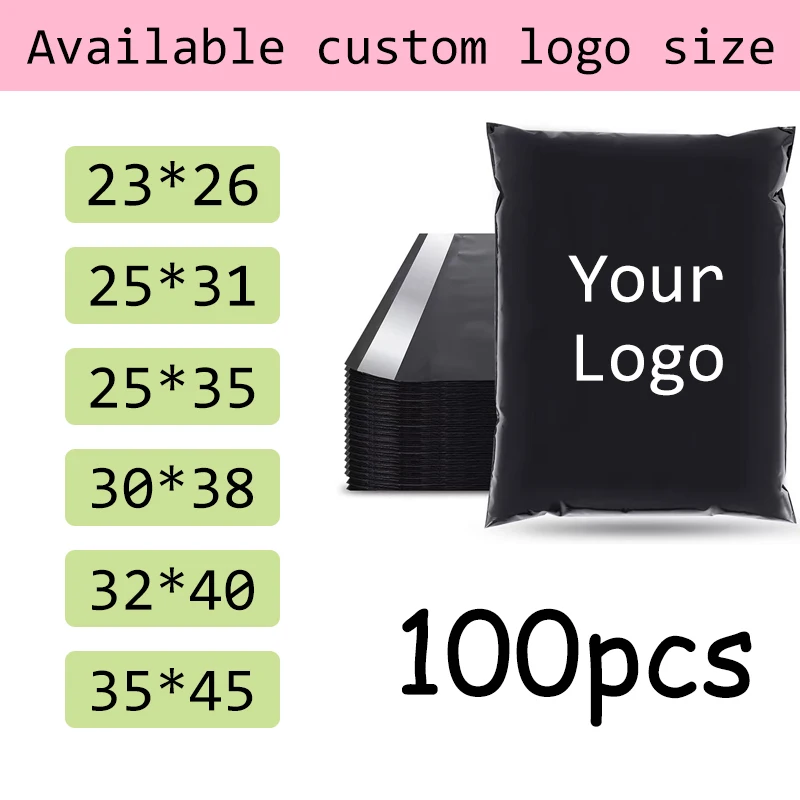 100% New Materials Mail wig Bags Various Size Custom Your Logo Waterproof Wig Bags Self-Adhesive Pouch Courier Delivery Wig Bags