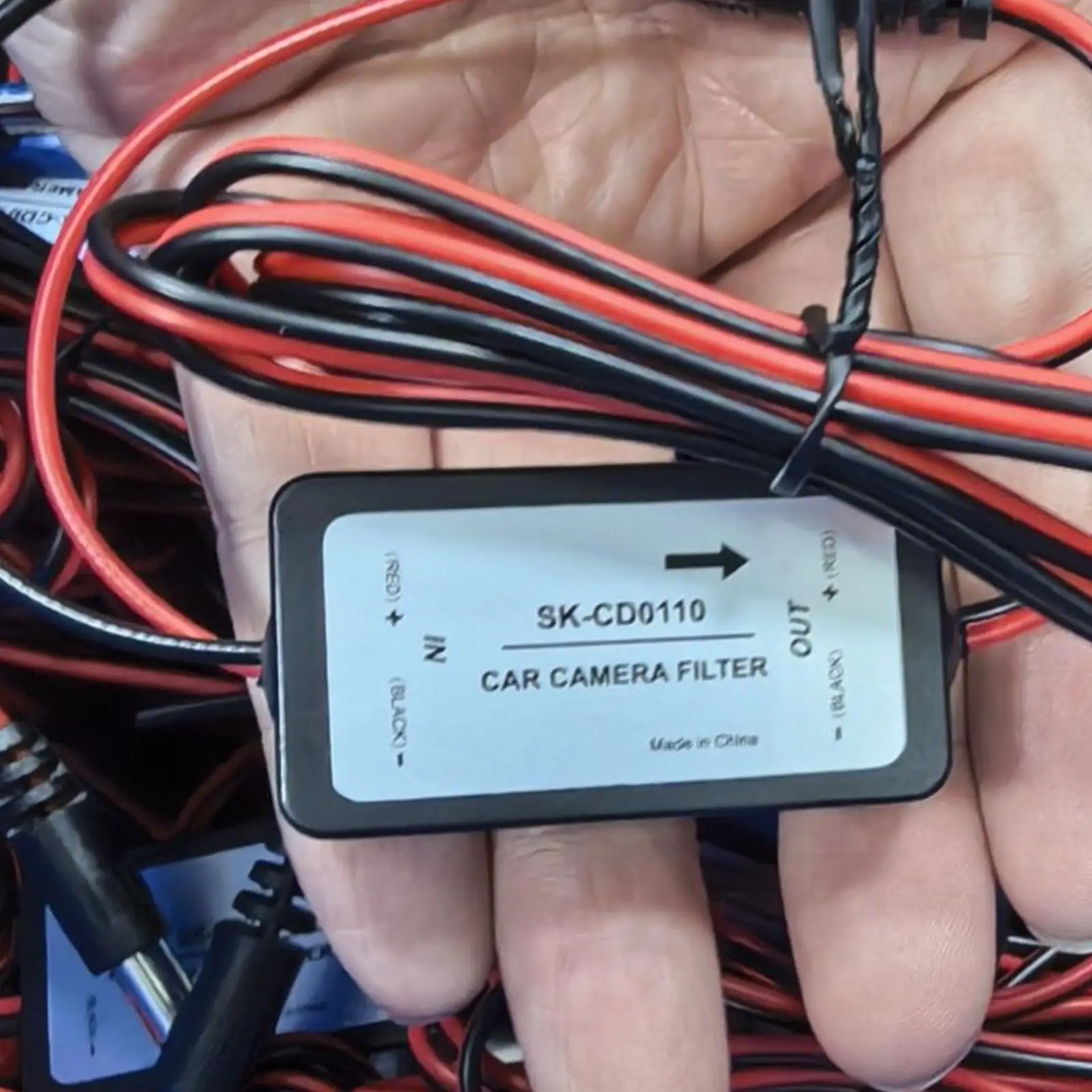 Rectifier DC 12V Power Car Rear View Camera Power Relay Capacitor Auto Car Camera Filter Relay Capacitor Filter Connector