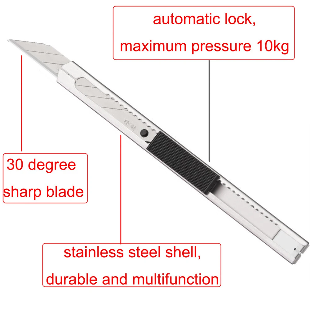 CNGZSY 5PCS DIY Art Knife Snap Off Mini Utility Knife 30 Degree Sharp Blade Opener Car Film Paper Cutter Vinyl Cutting Tool 5E02