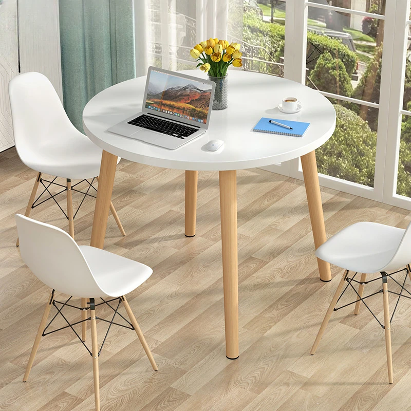 Light Luxury Household Small Round Table Minimalist Meeting Business Negotiation Leisure Office Reception and Negotiation