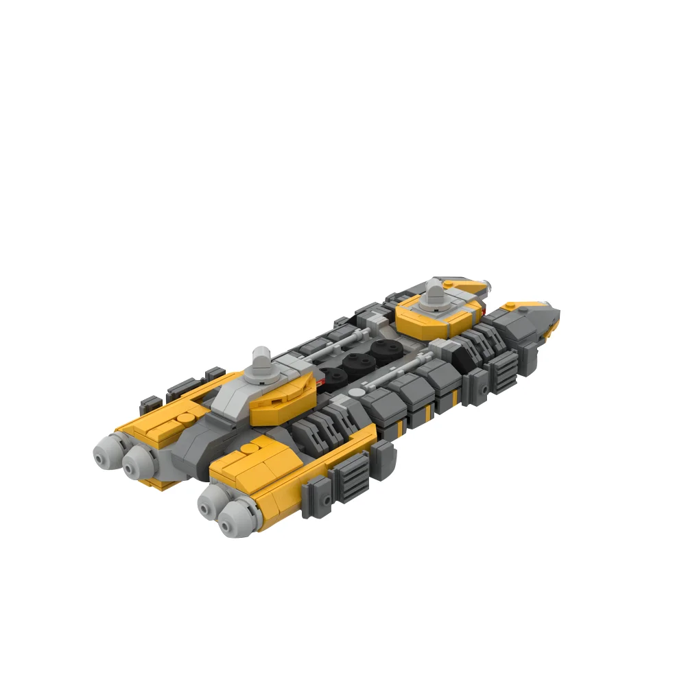 Gobricks MOC Mackinaw - O.R.E Mining Vessel Bricks Model EVE Online Harvester Spaceship Building BlocksToys Gift