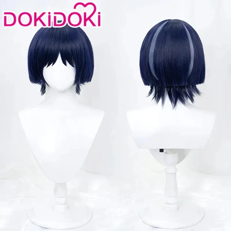 

♥ New 2025 Scaramouche Game Genshin Impact Cosplay Wig DokiDoki Halloween Wanderer Blue Purple Black C ★ Bear House