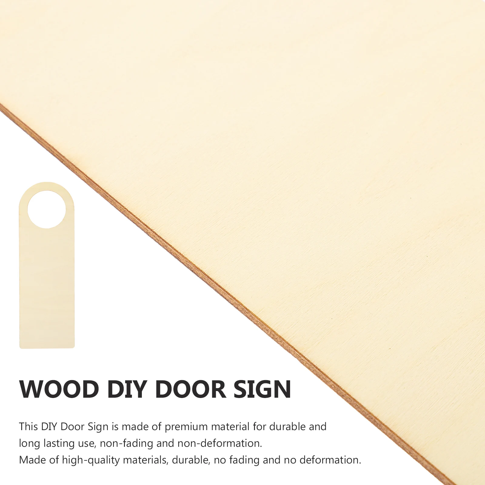 

8pcs Wooden Door Hanging Sign Blank Board Craft Hanger Decoration Unfinished DIY Plates Kids Store Office Hotel