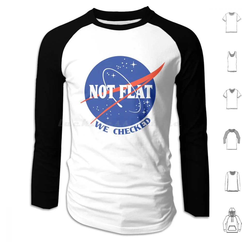 Nous vérifiés sweat à capuche coton à manches longues drôle Meme humour blague plat terre espace Science connaissance Internet étoiles Chack vérifié