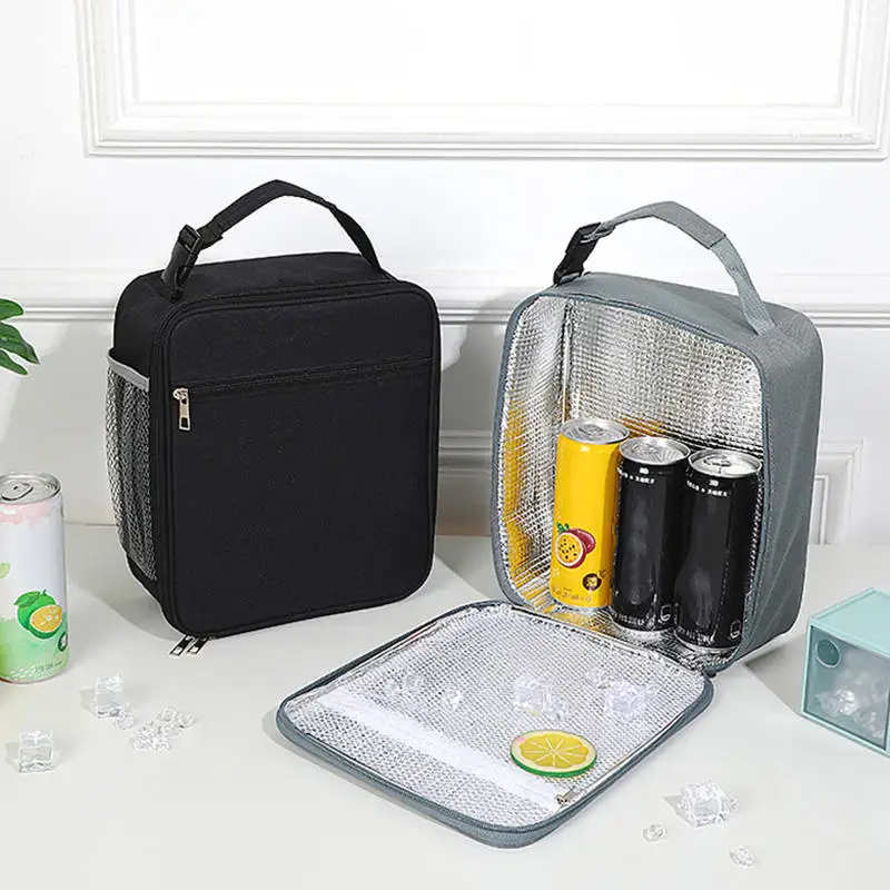 

Portable Lunch Bag For Women Thermal Insulated Lunch Box Tote Cooler Handbag Waterproof Bento Pouch Office Food Shoulder Bag