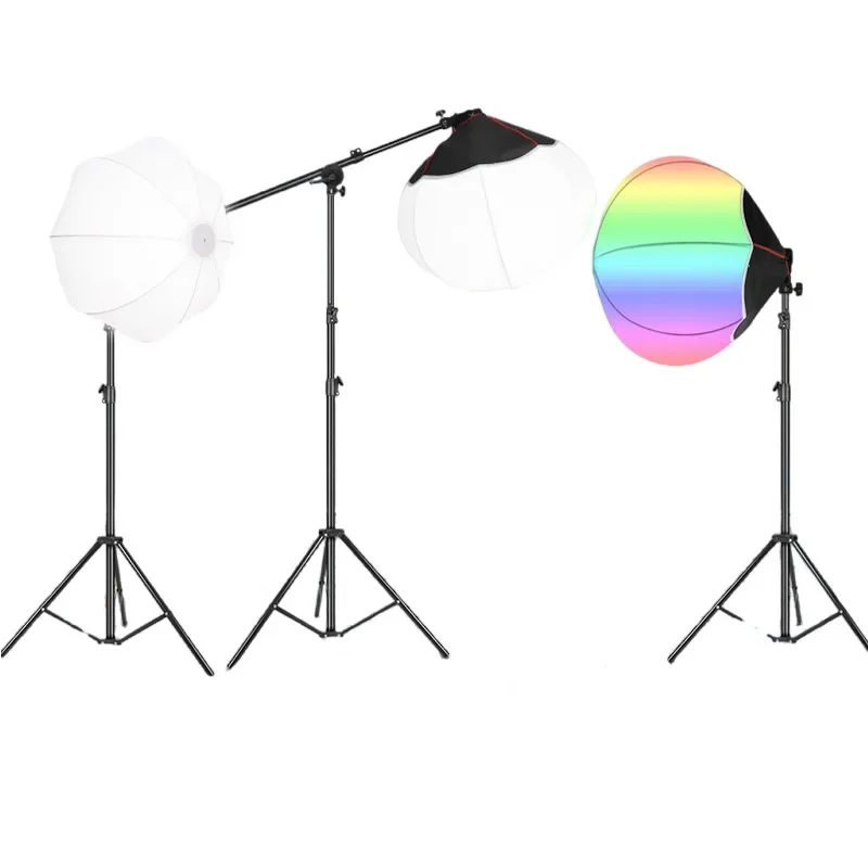 

Live Streaming Fill Spherical RGB Color Photography Light Led Photo Fill Light Live Studio Anchor Soft Lamp