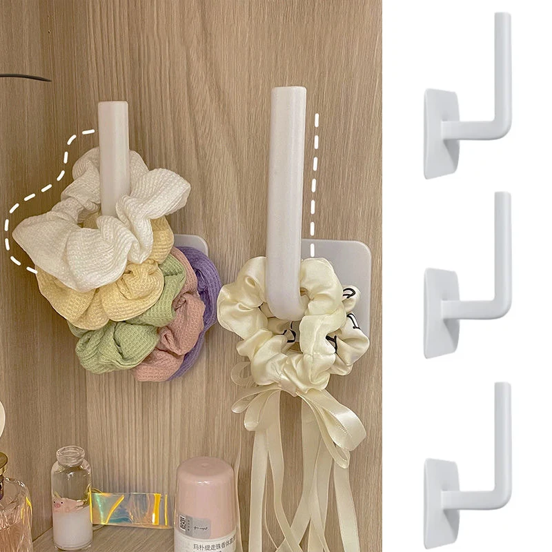 Wall Hair Rope Holder Rack Multi-purpose Jewelry Organizer Stand Wall Mount Key Cloth Bag Hanger Hook Adhesive Hat Rack Hooks