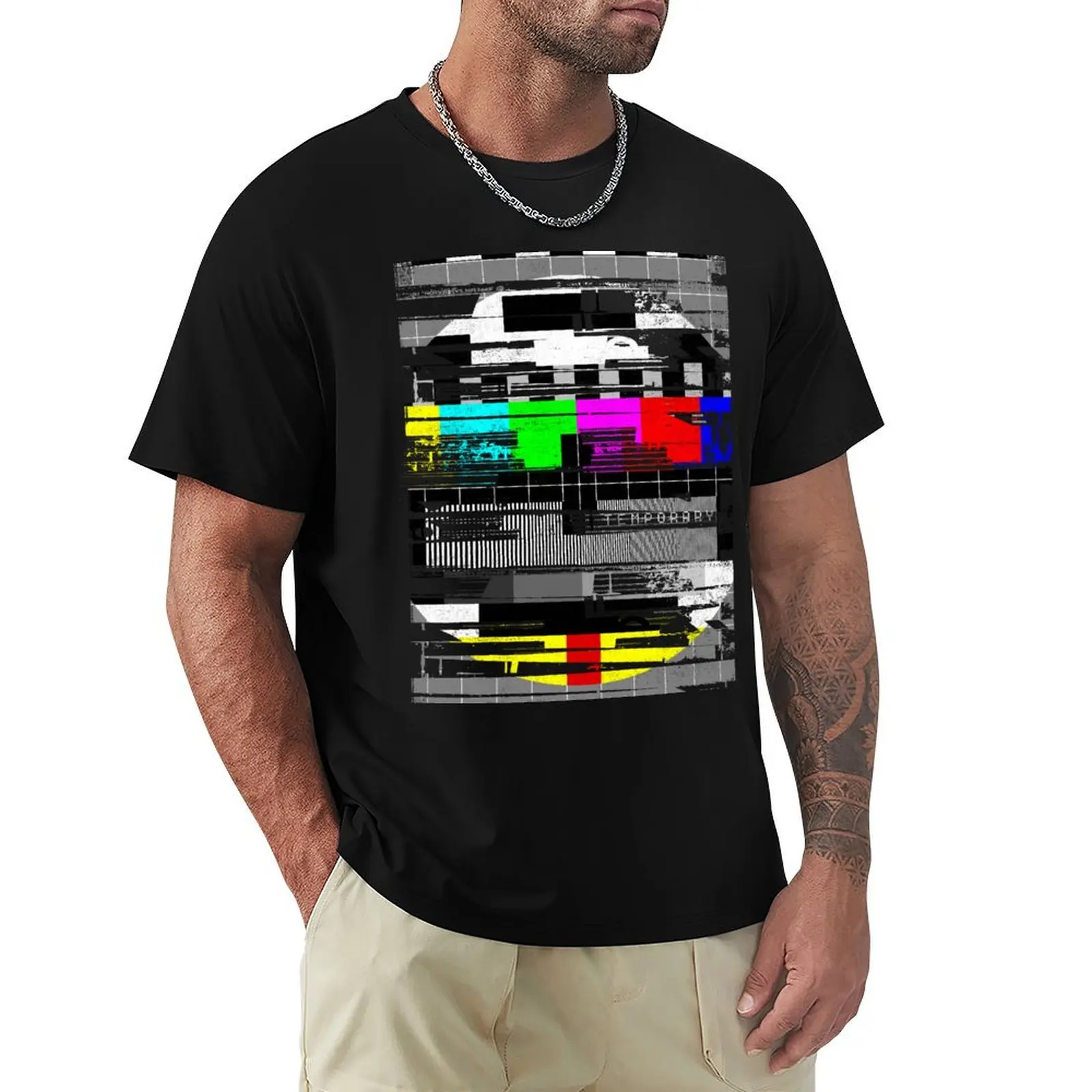 Test Card T-Shirt boys whites customs plus sizes vintage clothes Men's t-shirt