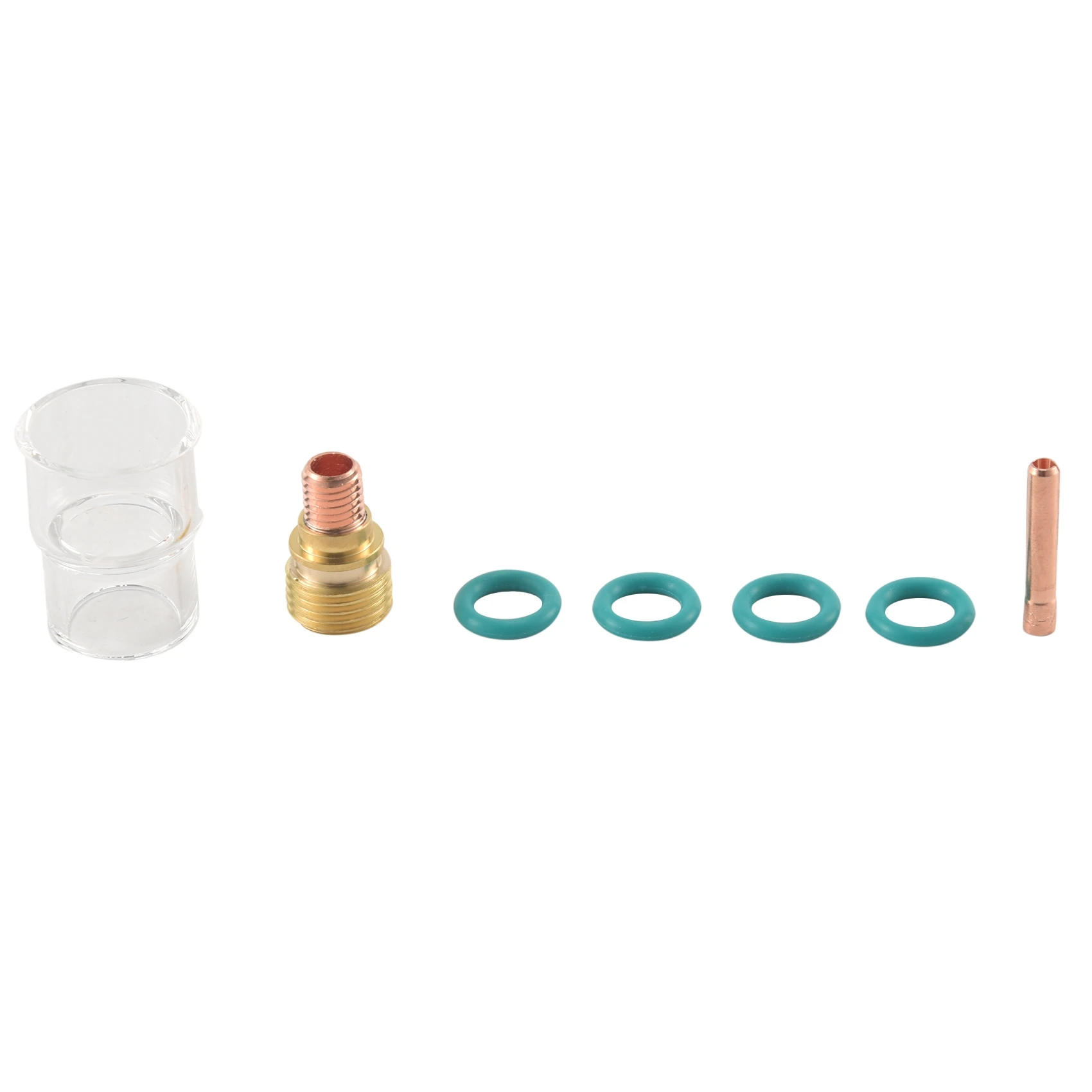 7 unidades/conjunto # Kit de 12 copos de vidro, pinças stubby, corpo, lente de gás, tocha de soldagem tig para Wp-9/ 20/ 25, acessórios de soldagem