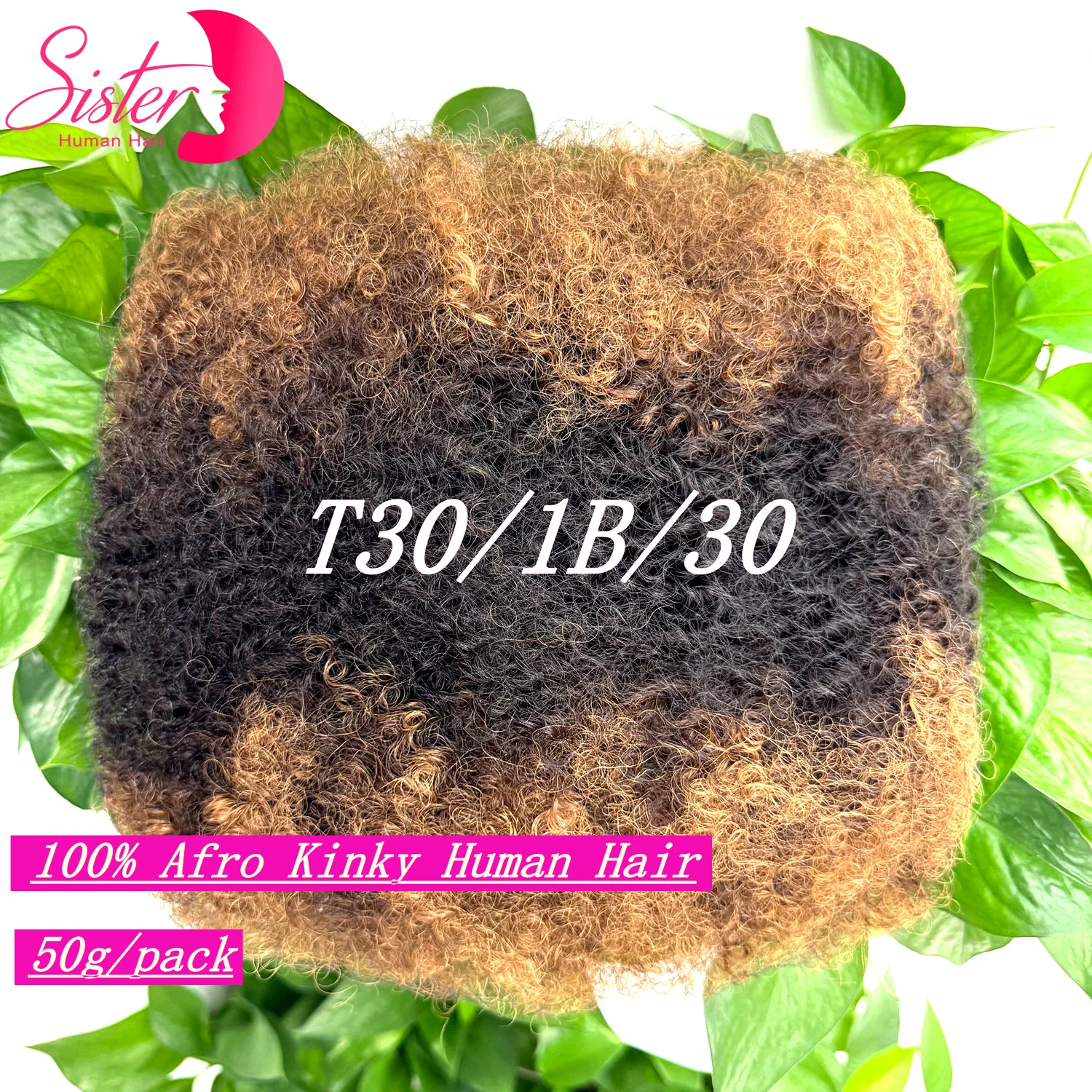 4C Afro Kinky Bulk 50g/Pack 100% Human Hair for Twist Loc Repair Braiding Dreadlock Extensions 100% Human Hair Bulk Extension