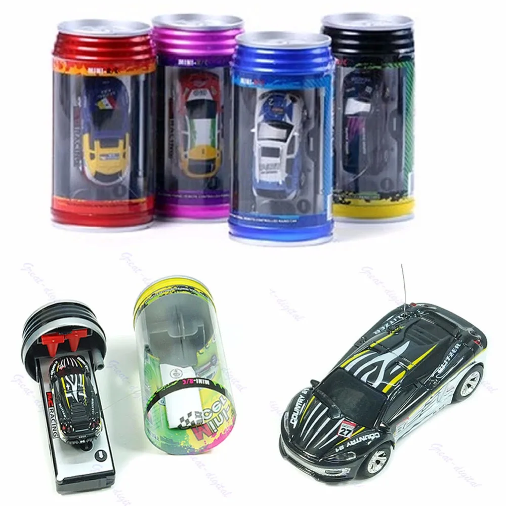 2023 Samochód zdalnie sterowany 20KM/H Cola Can Mini RC Car Radio Zdalnie sterowany mikro samochód wyścigowy 4WD Samochody RC Zabawki na prezenty