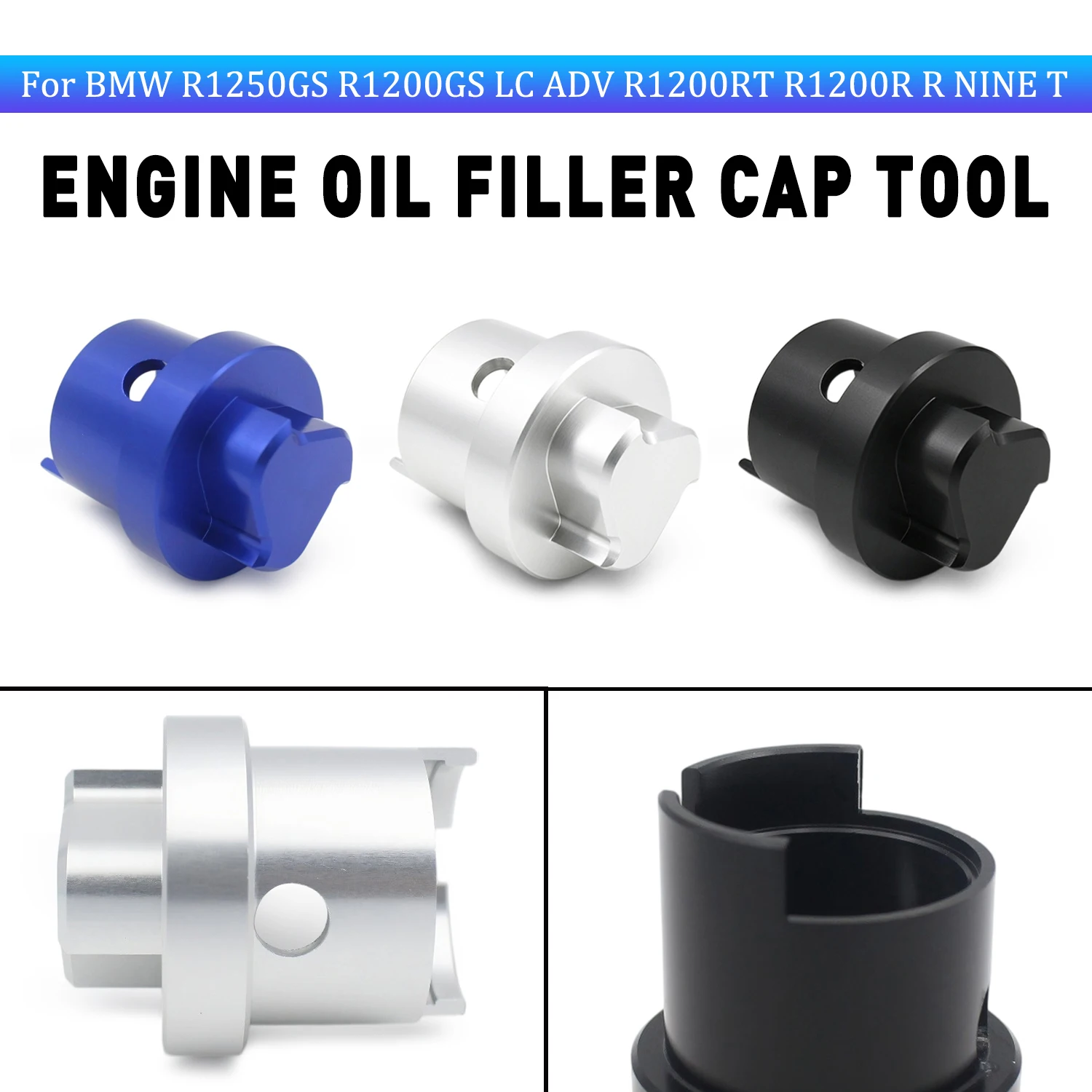 Motorcycle For BMW R1250GS R1200GS ADV R1200RT ST R1200R R NINE T Engine Oil Filler Cap Tool Wrench Removal Puller Spark Plug