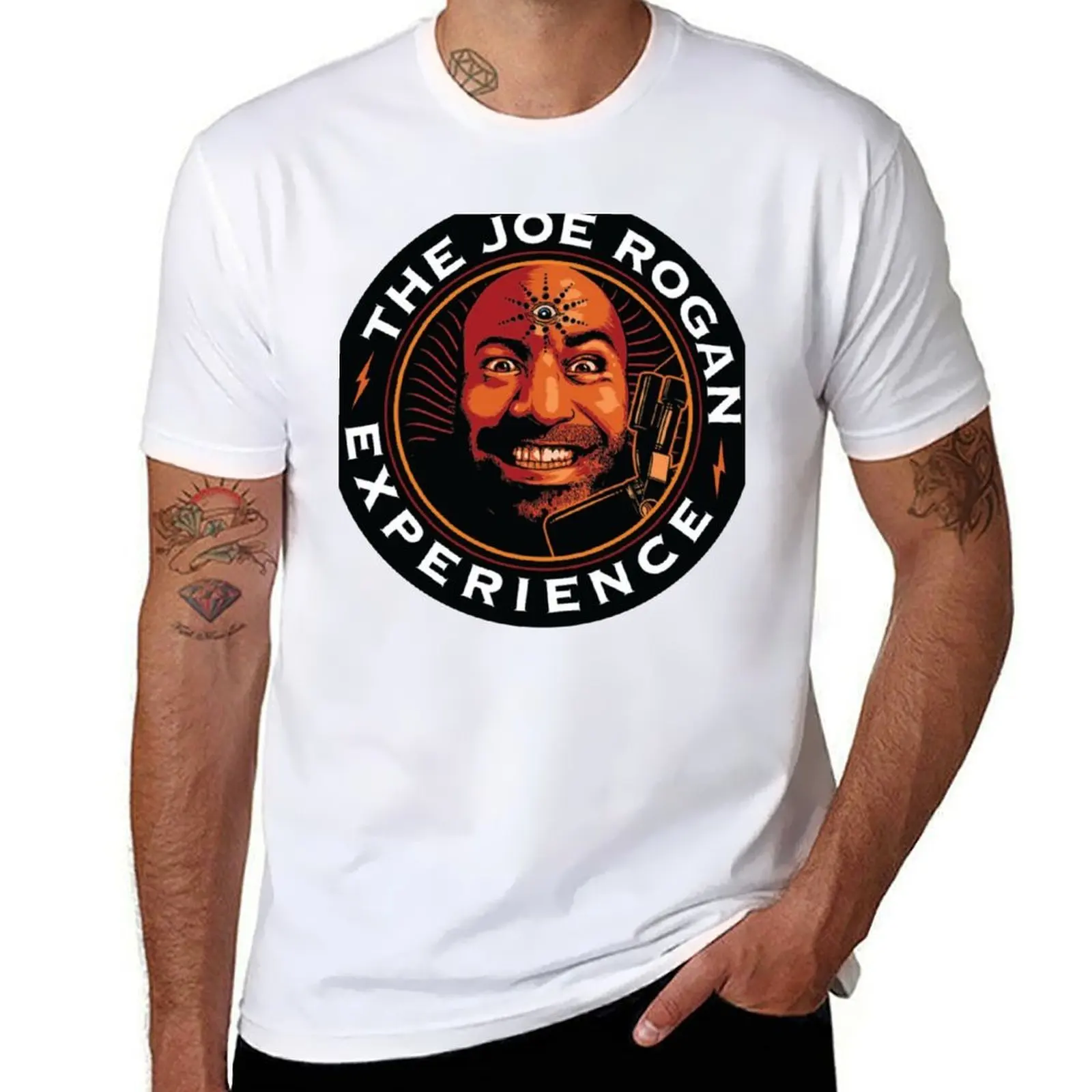 

JRE Joe Rogan Experience Podcast Logo T-Shirt man t shirts for men men t shirt cotton 100% T-Shirt