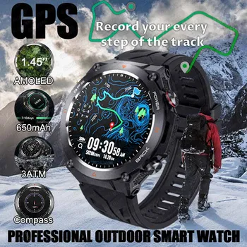 Para XIAOMI nuevo reloj inteligente GPS pantalla Ultra HD de 1,45 pulgadas GPS incorporado y brújula hacer/reparar llamadas telefónicas pulseras de batería de 650mAh