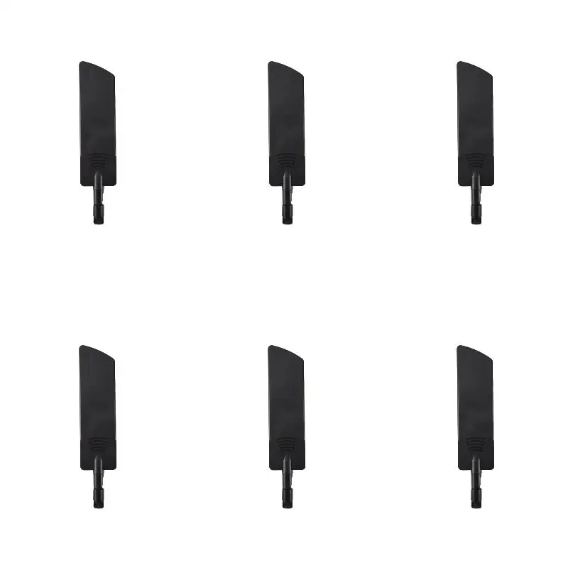 6Pack X(600-6000Mhz Flexible Fold Wireless Router 2G 3G GSM GPRS 4G 5G High Gain 40 DBi LTE Signal Booster WIFI Antenna Black A