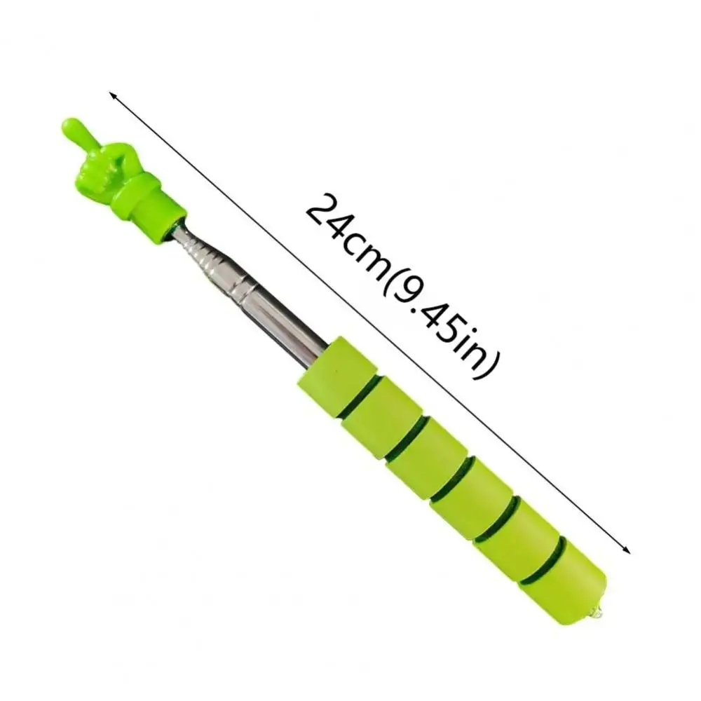 Ponteiro guia de leitura telescópica, forma de dedo retrátil, vara de ensino, multifuncional com tela de toque