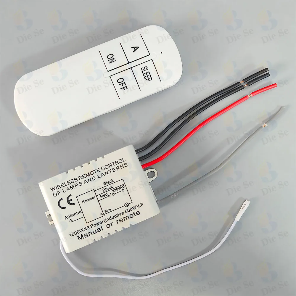 التيار المتناوب 220 فولت 10A ضوء لاسلكي عن بعد استقبال التتابع متعدد الوظائف راديو التحكم عن بعد ل Droplight ، مصباح كريستال ، مروحة العادم
