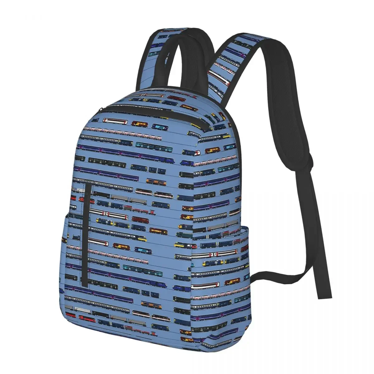 

British Trains Student Backpack School Bag Hiking Travel Daypack for Men Women Fashion Bookbag Shoulder Bags