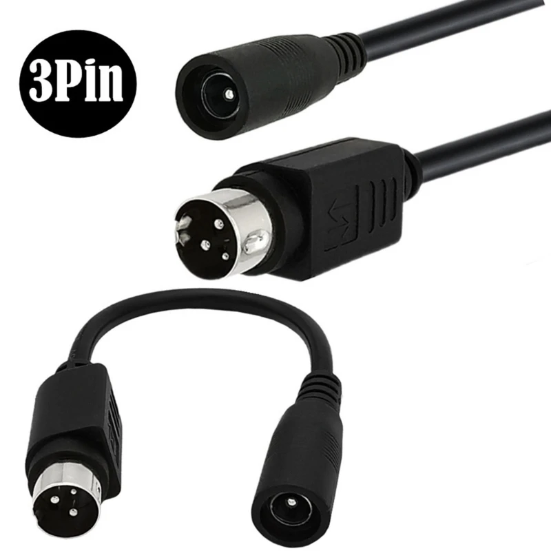 F68B Black PVC Power Cables with DC5521 Molded Housings, 2-Pack