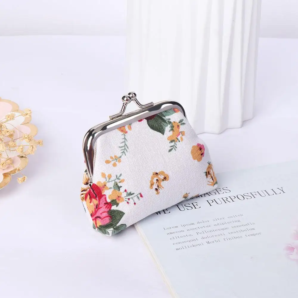 Floral Women  Vintage Flower Retro Mini Small Wallet Clutch Bag Coin Purse Credit Card Holder
