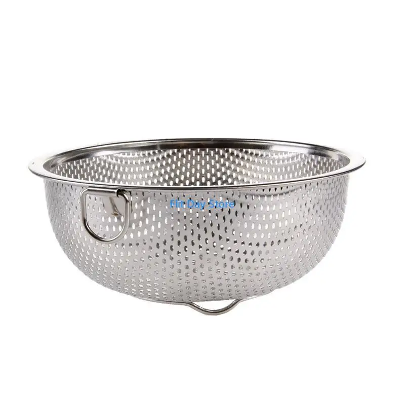 F92C Stainless Steel Kitchen Hole Dense Mesh Sifter Colander Strainer Sieve Baskets