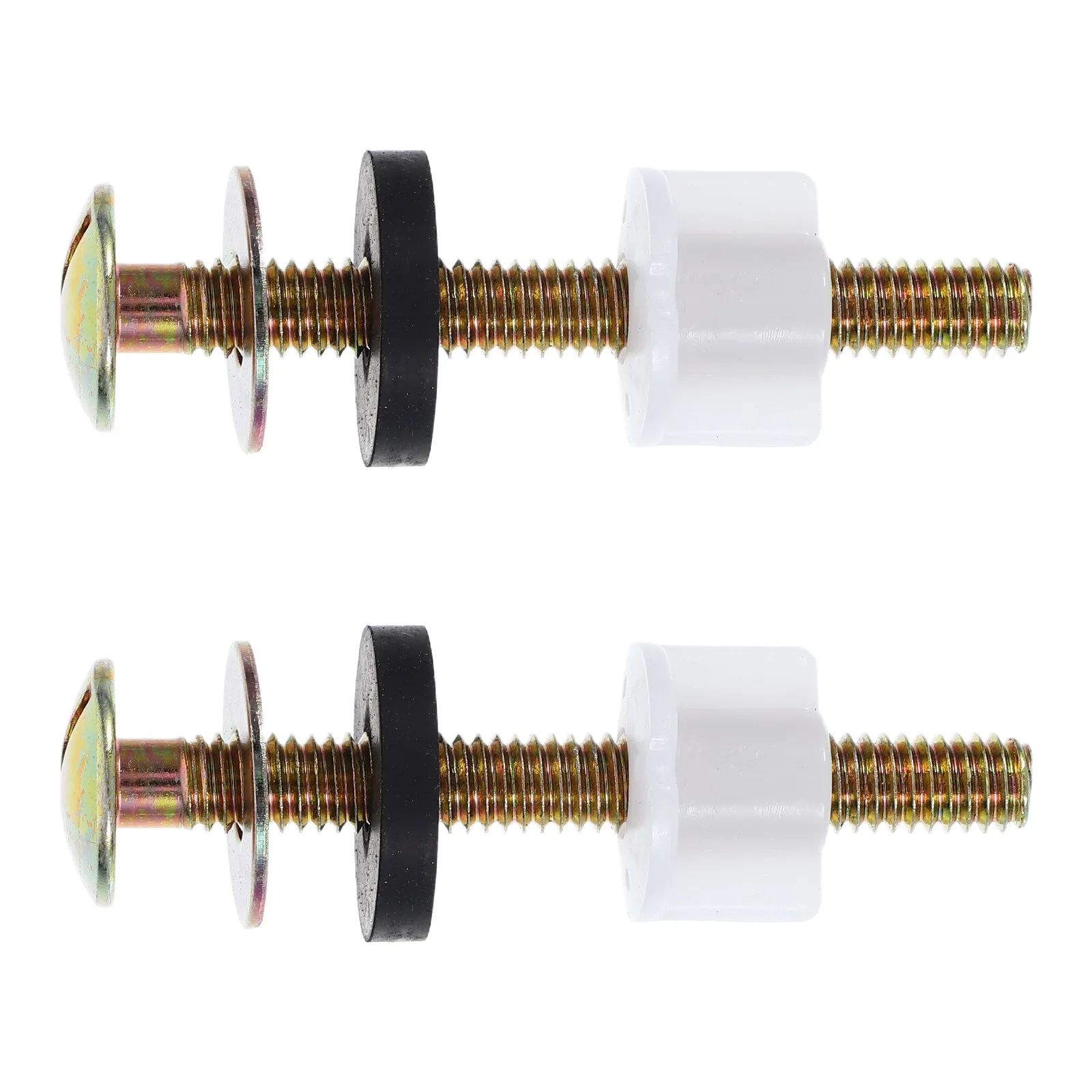 

2Pcs Toilet Tank Screws Universal Heavy Duty Toilet Seat Bolts Waterproof Washers Gasket Nuts Easy Installation Repair Parts