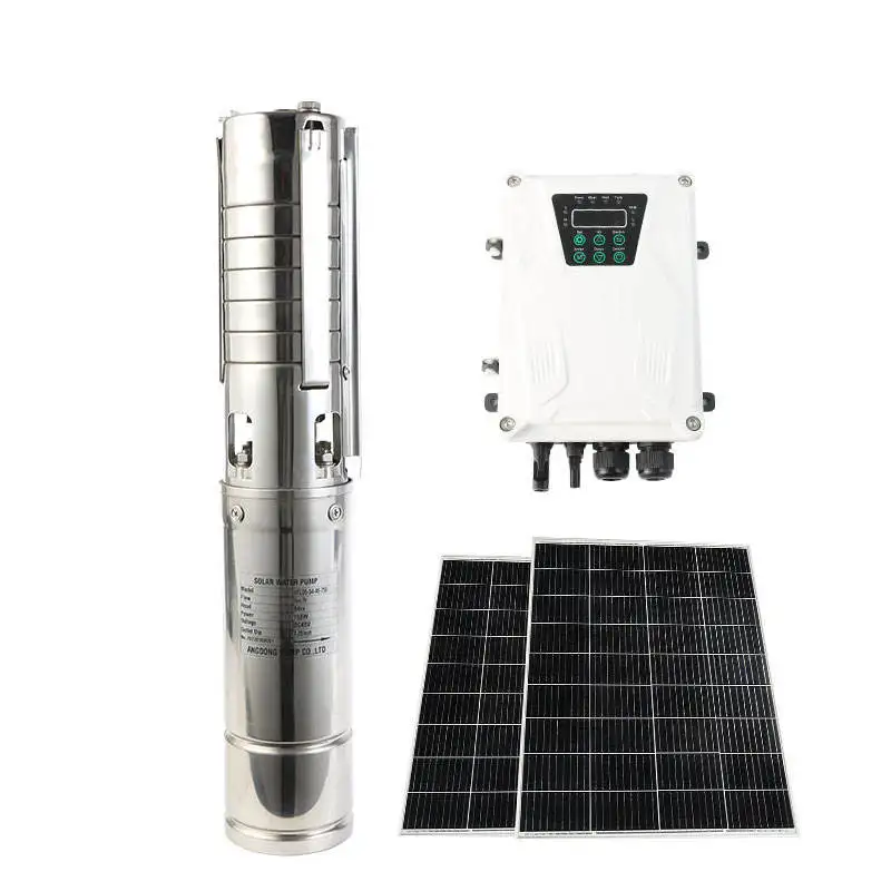 25T 20m Permanent magnet synchronous motor solar pond pump kit brushless solar panel pump solar water pump set