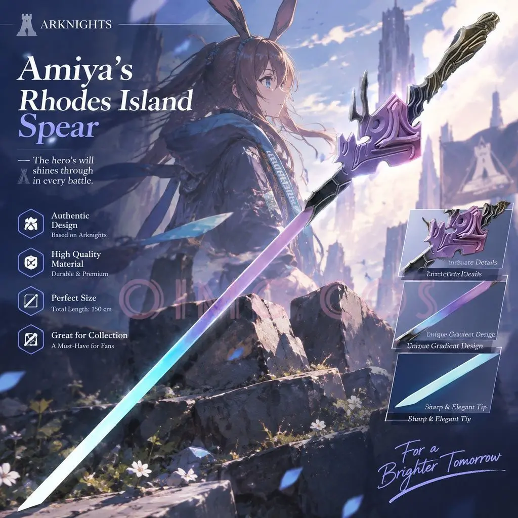 Arknights Amiya Cosplay Props Model Knife and Sword
