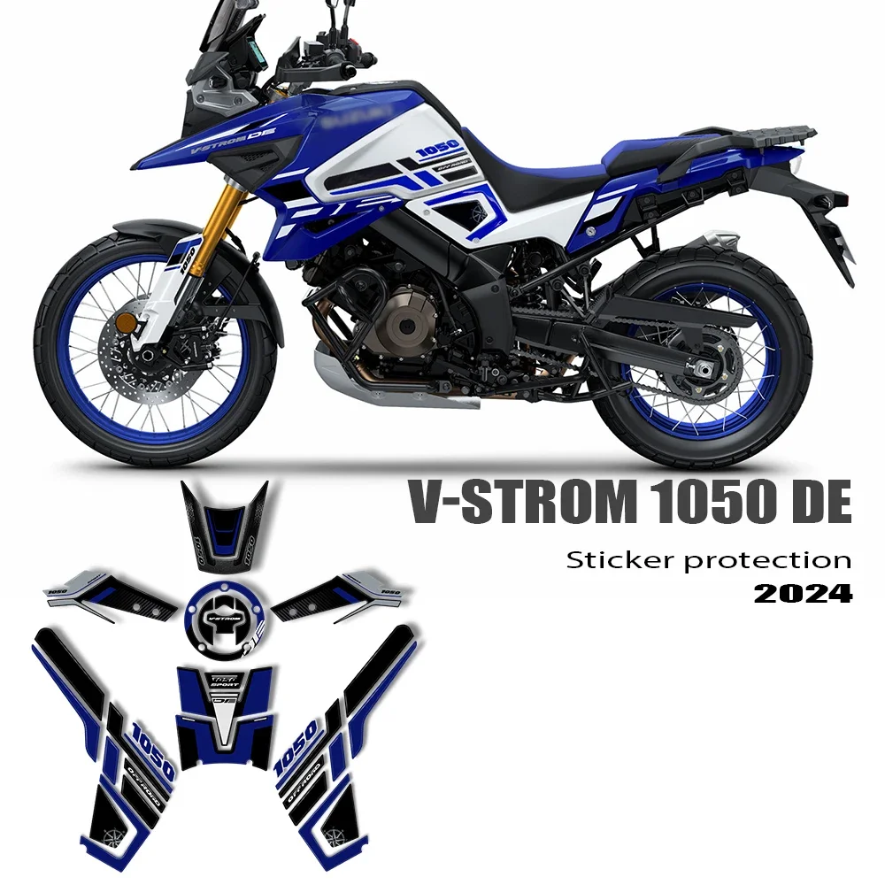 V Strom 1050DE 3D Epoxy Resin Stickers Kit for V-Strom 1050 DE 2024 Motorcycle Accessories Fuel Tank Pad Protector