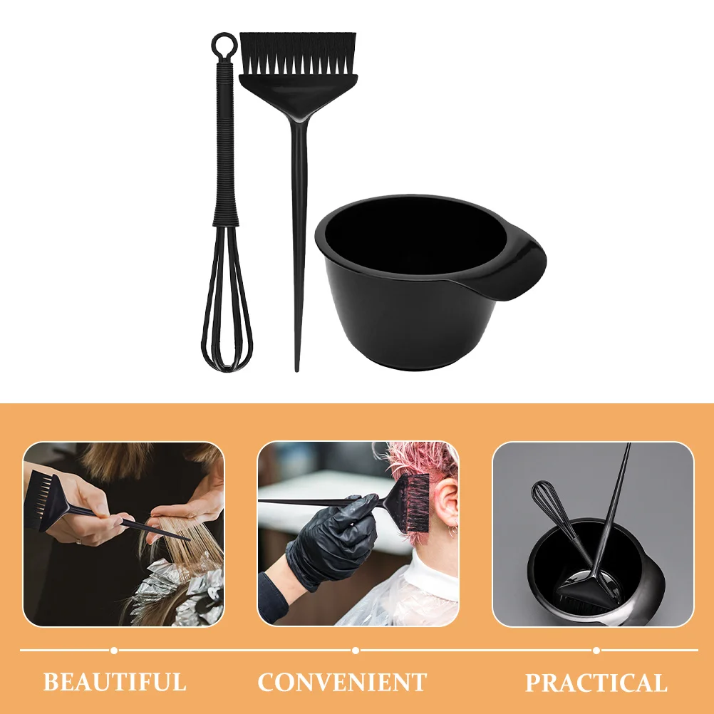 

1 комплект, набор инструментов для окрашивания волос, стильная кисть для окрашивания, чаша, палочка для перемешивания, набор для окрашивания волос «сделай сам», салонная палочка для перемешивания