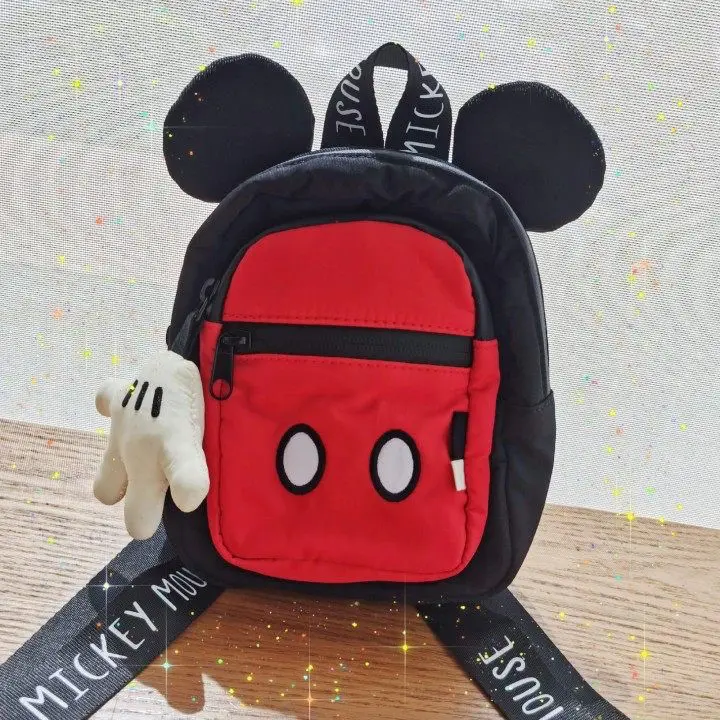 Mini-mochila infantil leve mickey mouse, mochila feminina bonita, leve, viagem ao ar livre, jardim de infância, moda, 2023