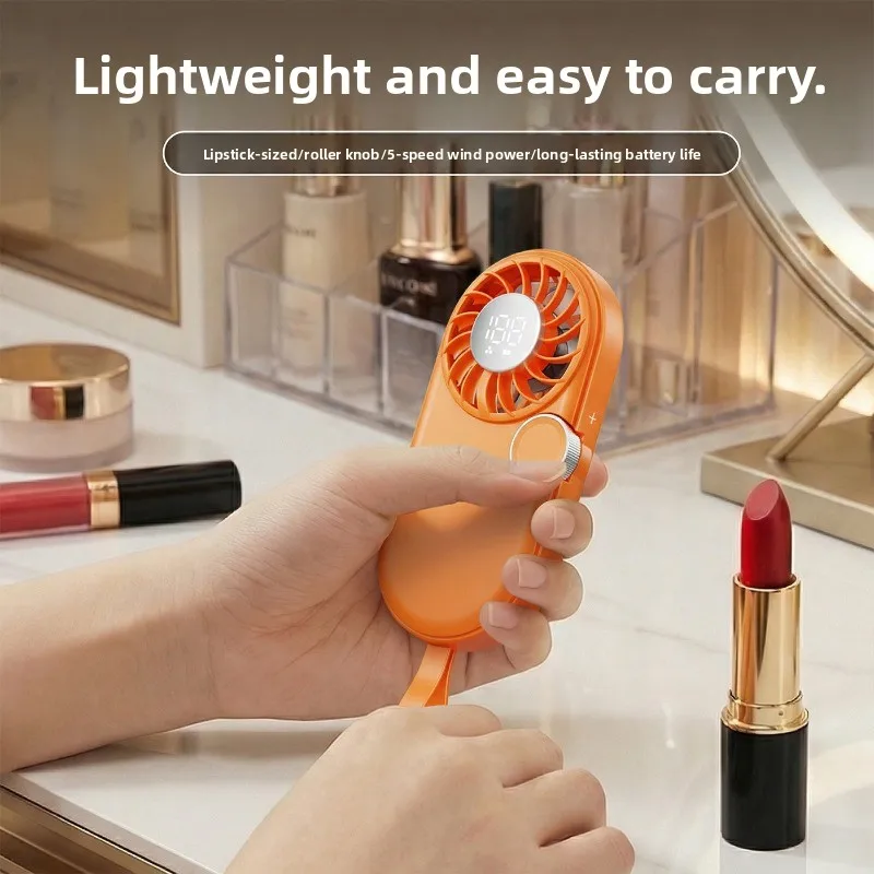 Long Battery Life Handheld Fan Portable USB Rechargeable 5 Speed Mini Cooling Fan Quiet Personal Air Cooler for Outdoor Camping