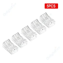2 Pin 8mm/10mm COB LED Strip Connectors For 8mm 10mm 5050 5630 12V 24V LED Strip Lights LED Strip to Wire Quick Connection