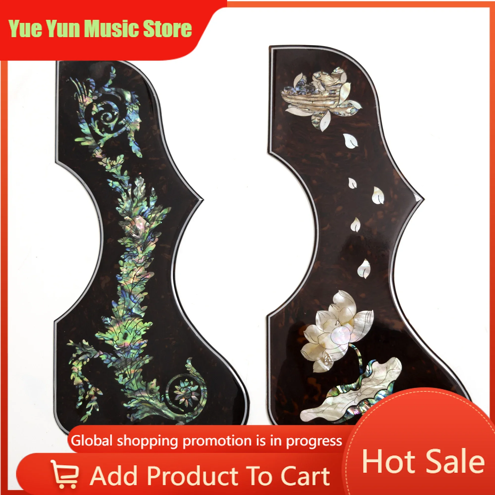 

Накладка для акустической гитары, инкрустированная оболочкой из морского ушка, самоклеящиеся толщины 2 мм для J200 SJ200 EJ200, пластина для царапин для акустической гитары