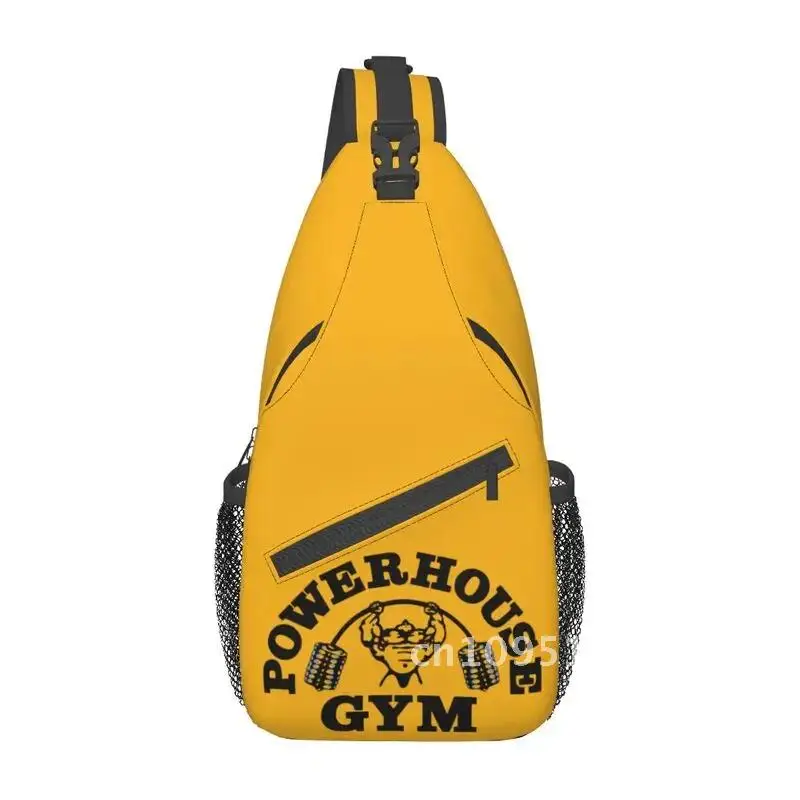 Powerhouse Gym Sling Chest Bag Custom Fitness Building for Muscle Shoulder Men Camping Cycling Daypack Backpack Crossbody