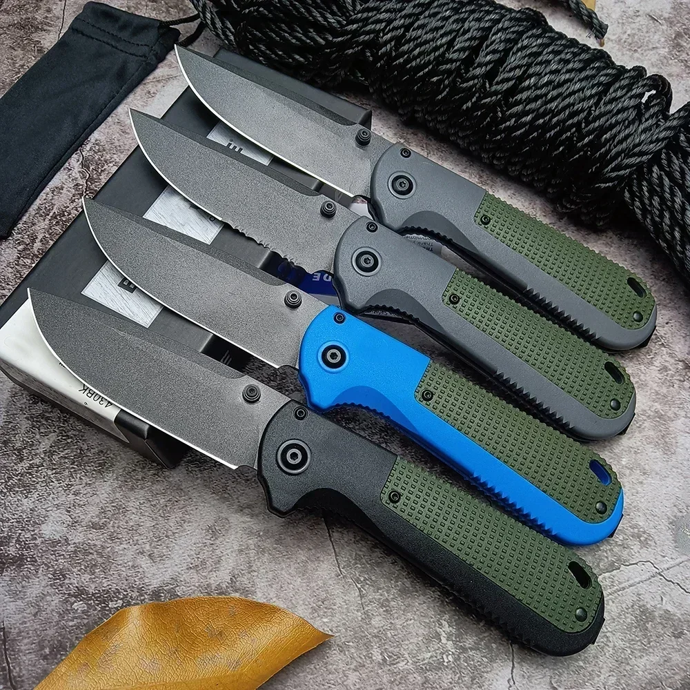 

430BK Redoubt Folding Knife Survival Knife D2 Blade G10 Handle Outdoor Camping Multi-purpose Hunting Tool EDC Tactical Knives