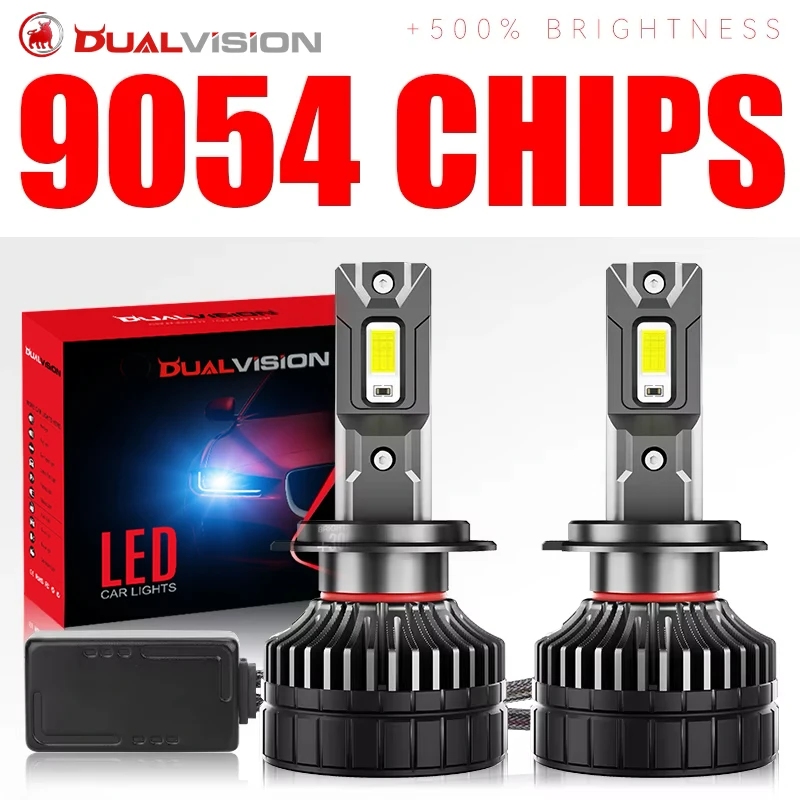 Dualvision H4 LED Headlight 800W Canbus K5C 6500K H3 H7 H11 H8 H1 HB3 9005 9006 HB4 9012 HIR2 H9 30PCS 9054 CSP Car Lamp 12V 24V