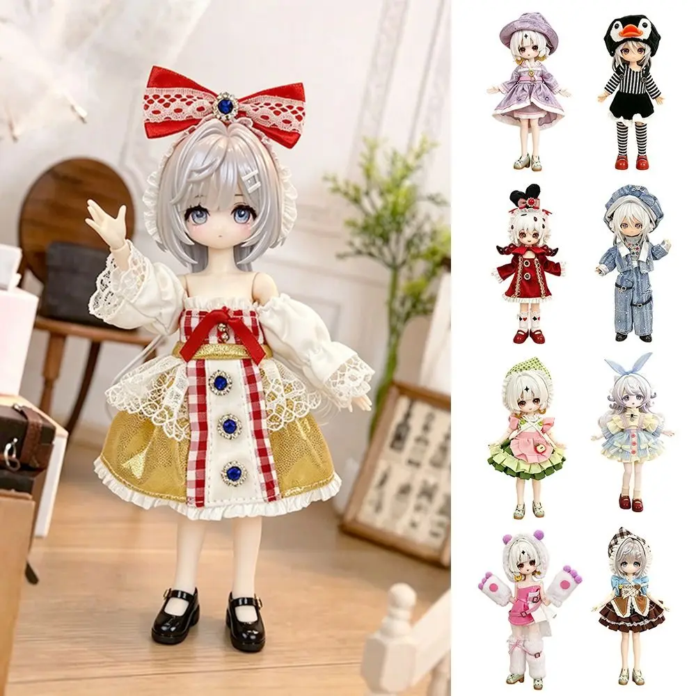 Dress Up Set 8 Points BJD Doll Clothes 12 Points Material Doll Clothes Set 11-17cm Doll Accessories Teens Collection