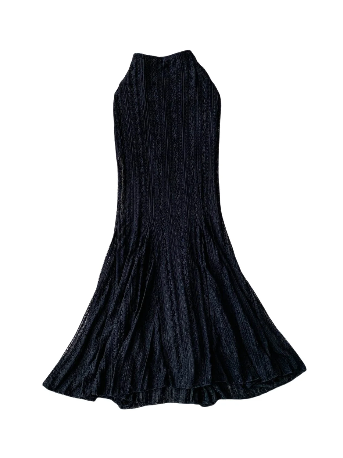 Falda blanca de cintura alta con encaje y cola de pez para mujer, vestido largo e, cole adeazante, novedad de ve...