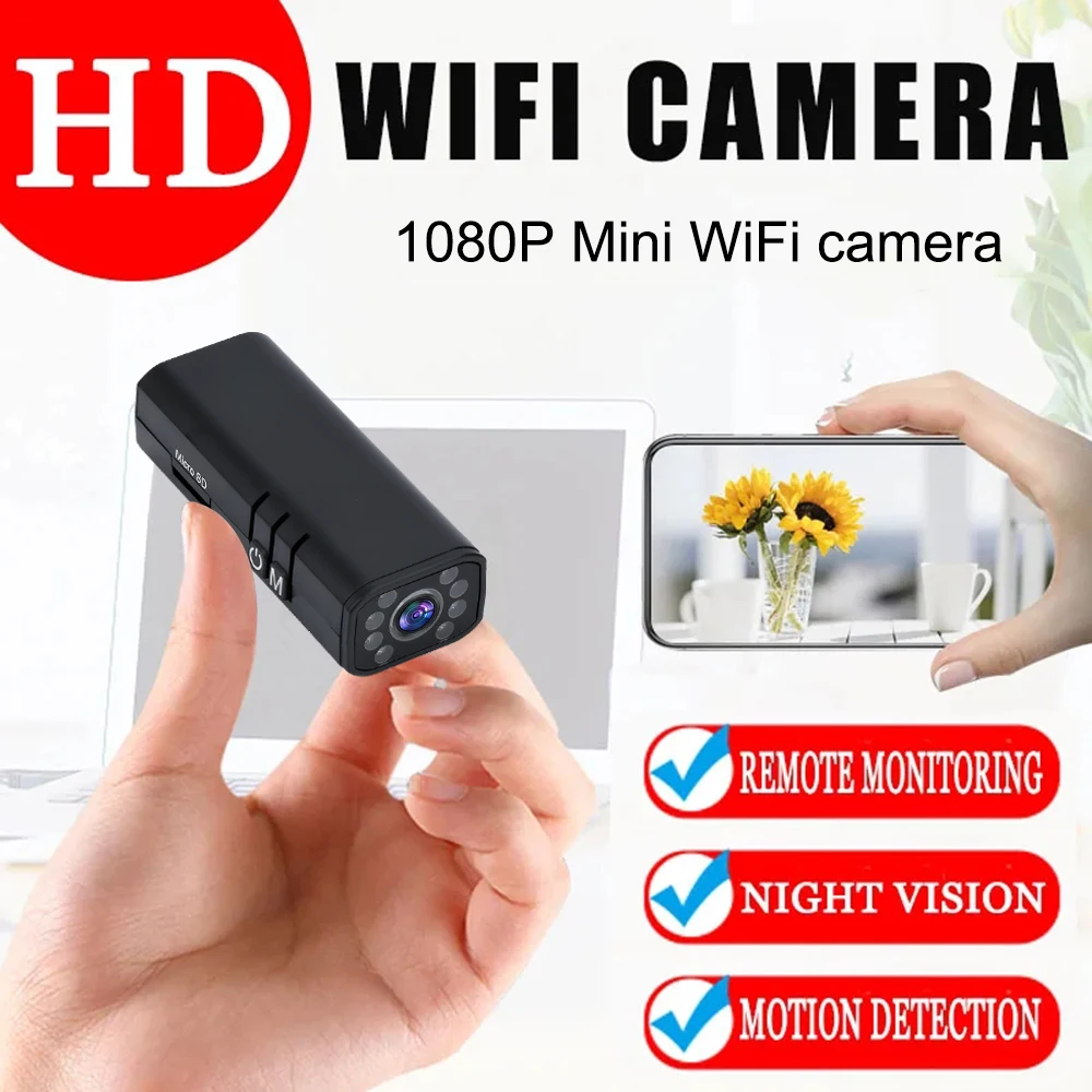 HD 1080P Wireless WiFi Rear View Camera with Builtin Battery Waterproof Night-Vision with Bracket Reverse-Hitch Guide Camera