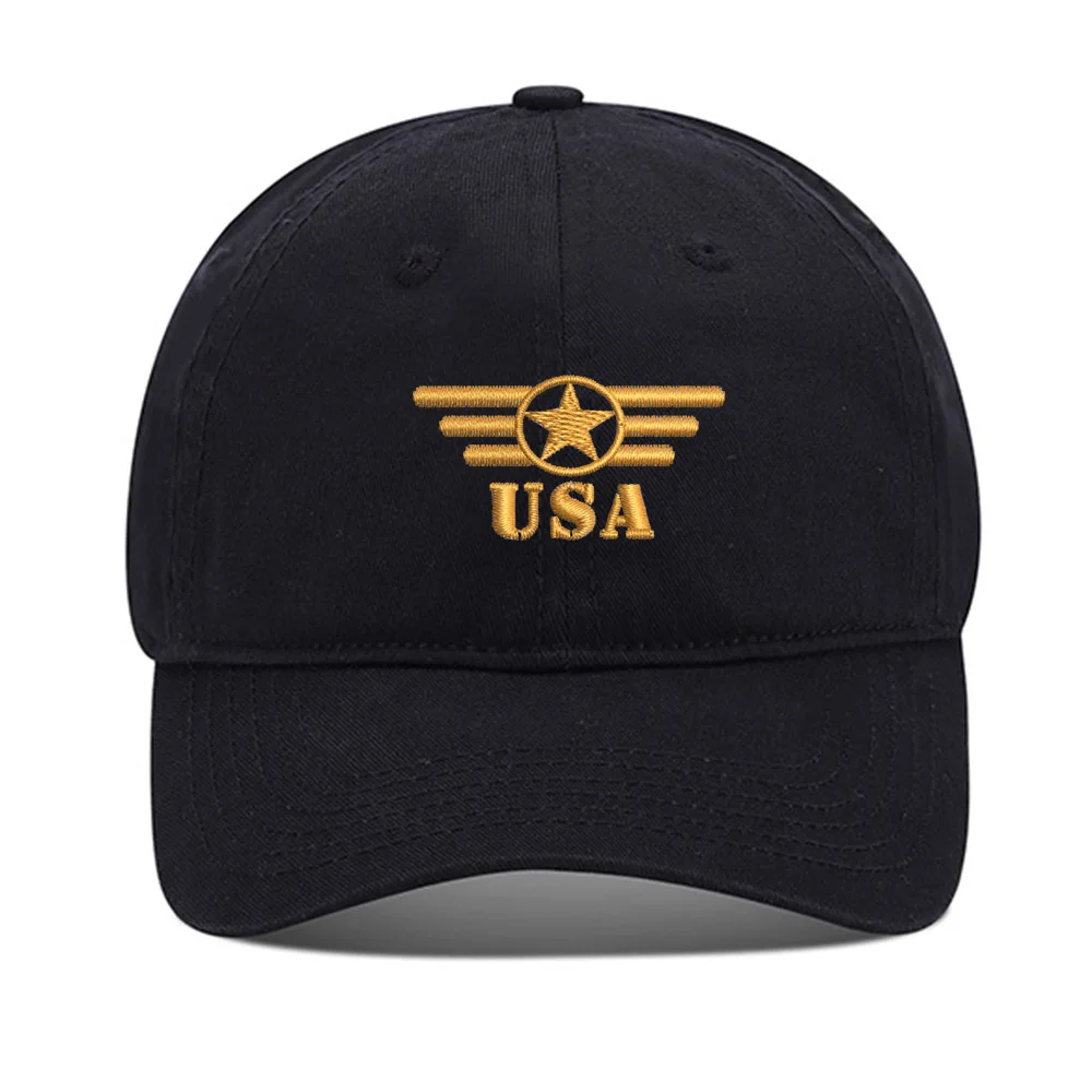 

Lyprerazy Baseball Caps Army Star Bars Unisex Embroidery Baseball Cap Washed Cotton Embroidered Adjustable Cap