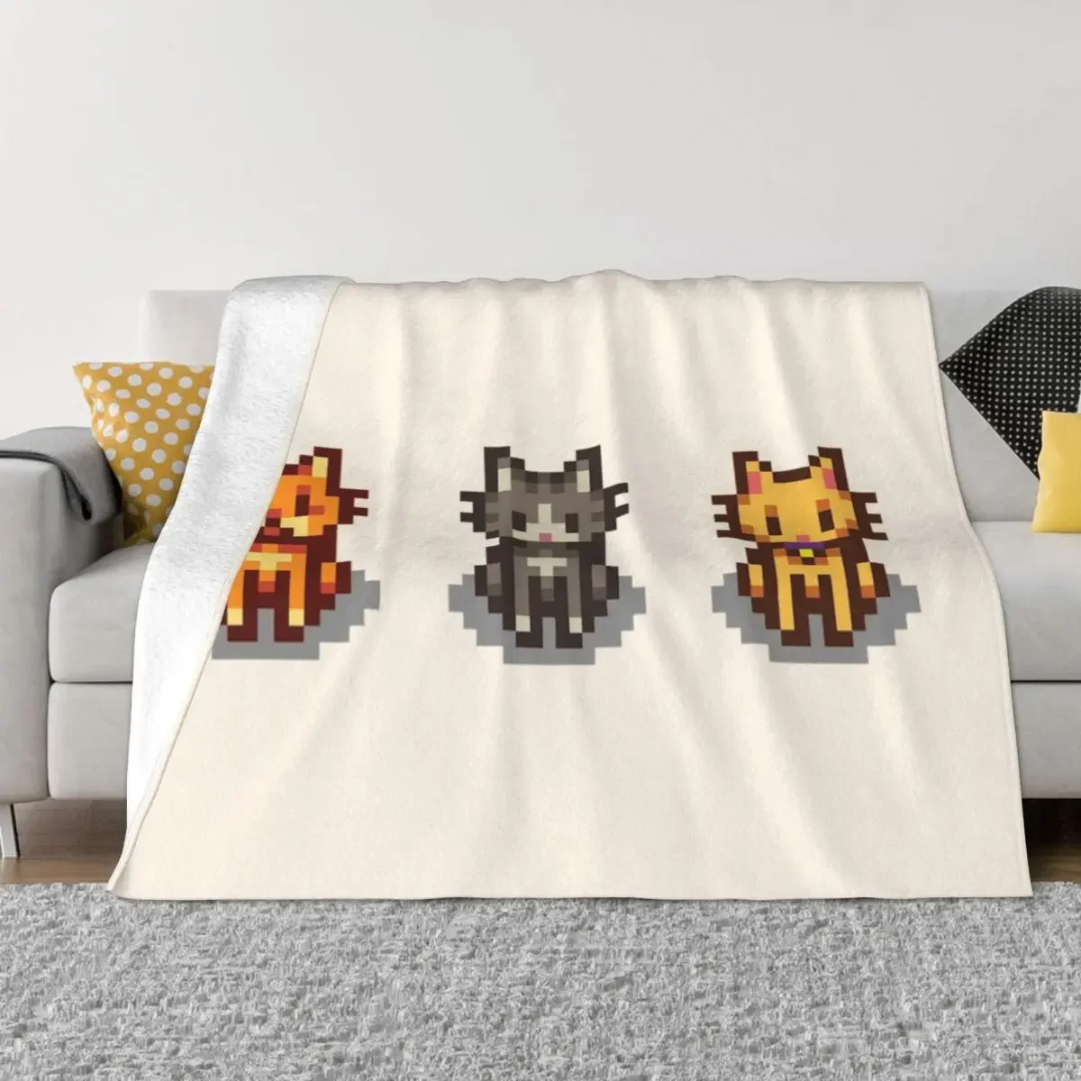 Stardew Valley Pets: 3 Cats Throw Blanket Blankets For Baby Heavy Blankets