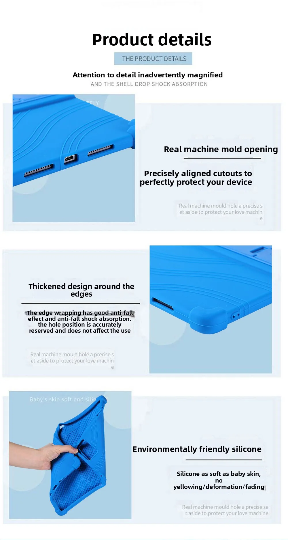 FÜR Lenovo Idea Tab Plus Hülle 12,1 Zoll Silikon stoßfeste Standabdeckung TB361FU Fallschutz – Detail 8