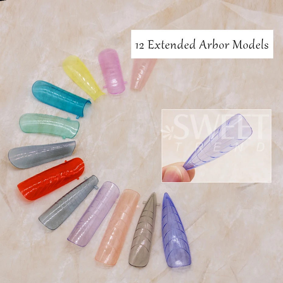 แบบฟอร์มต่อเล็บ 288 ชิ้น/กล่อง สำหรับเล็บเจลยูวี โพลีเจล ต่อเล็บปลอม ทำเล็บอะคริลิค