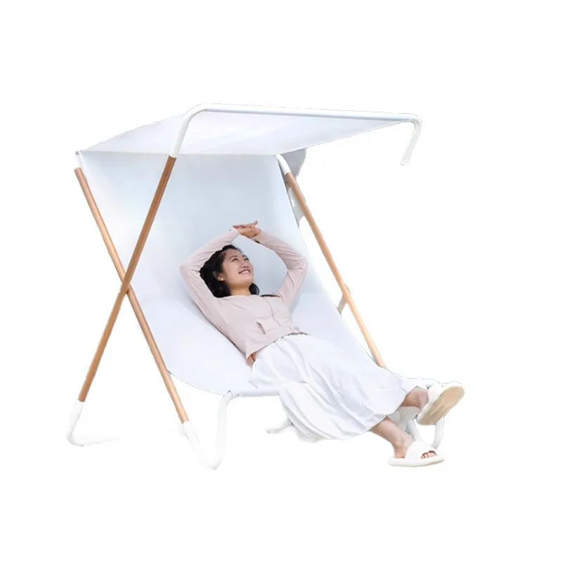 YTYIN hoja púrpura París moderna silla plegable reclinable de Metal Hotel sombrilla de playa café patio silla de Camping doble jardín Le