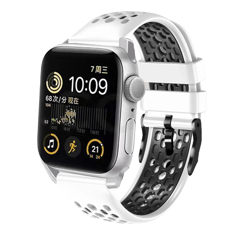 Sport strap For Apple Watch Band Ultra 49mm 44mm 45mm 38/40mm/41mm Silicone Pride Bracelet correa iWatch Series 8 7 6 4 5 3 9 SE image 5