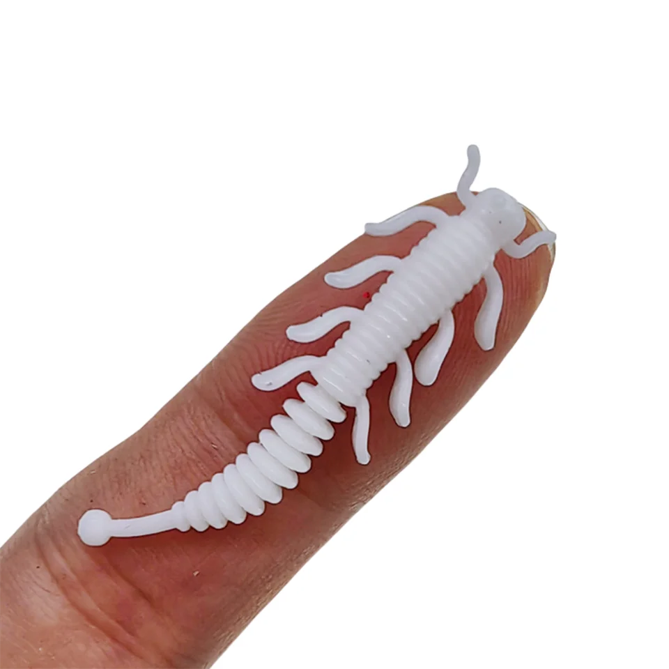 MUKUN 20PCS NEUE TPE Mini Weiche Wurm Angeln Locken 0,35g/40mm AJING Rockfish Künstliche Köder bass Silikon Angelgerät – Detail 1